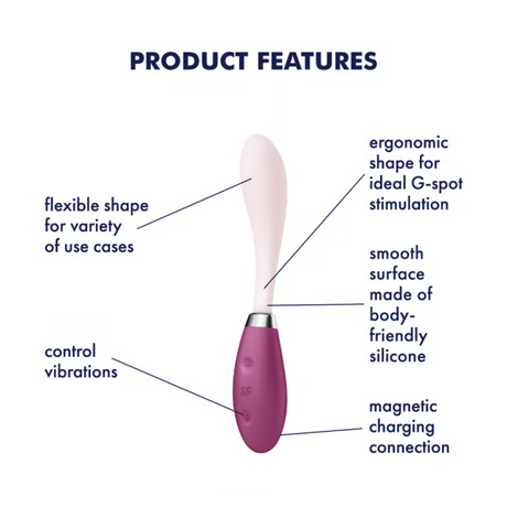 Satisfyer G-Spot Flex 3 Vibrator — Red - SAT-J2018-297-2