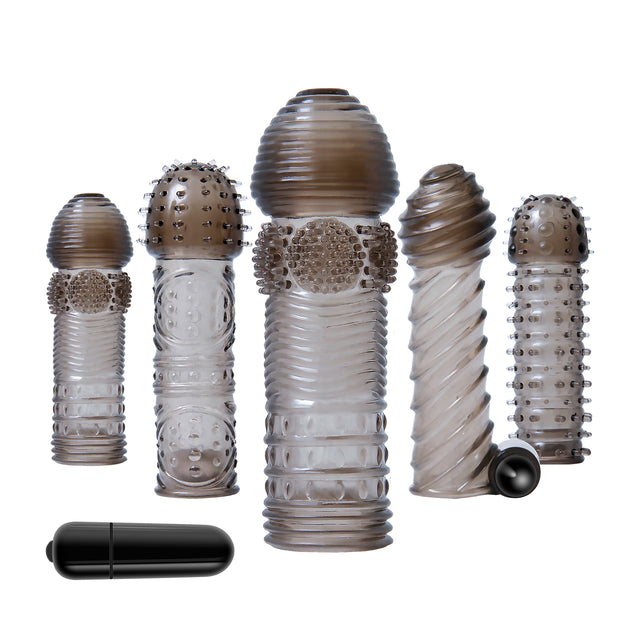 Choose Your Adventure Smoke — 5-Sleeve Vibrating Kit by Evolved Novelties - SL-KT-3540-2
