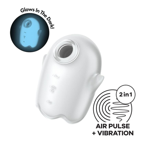 Satisfyer Glowing Ghost Clitoral Air-Pulse Vibrator — White - SF0057
