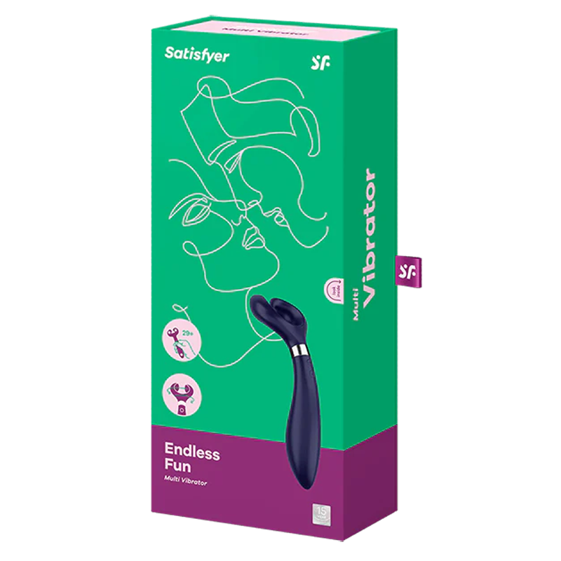 Satisfyer Endless Fun Anal Vibrator — Rotating Head, Blue - PA-PRTMUL3BLU