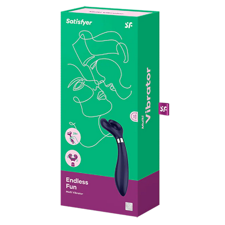 Satisfyer Endless Fun Anal Vibrator — Rotating Head, Blue - PA-PRTMUL3BLU