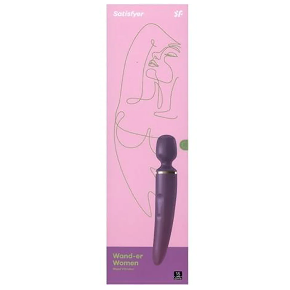 Satisfyer Wand-er Woman XXL Wand Vibrator - Purple, Gold - SF1210