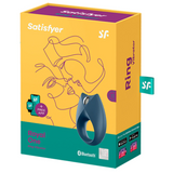 Satisfyer Royal One Vibrating Cock Ring with Clitoral Stimulator — Blue - J2008-21