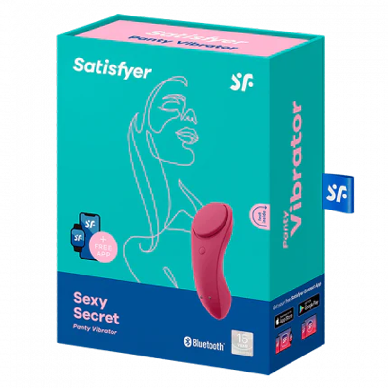 Satisfyer Sexy Secret Panty Vibrator — Wine Red, App-Controlled - J2018-98