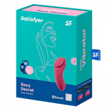 Satisfyer Sexy Secret Panty Vibrator — Wine Red, App-Controlled - J2018-98
