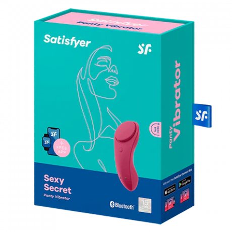 Satisfyer Sexy Secret Panty Vibrator — Wine Red, App-Controlled - J2018-98