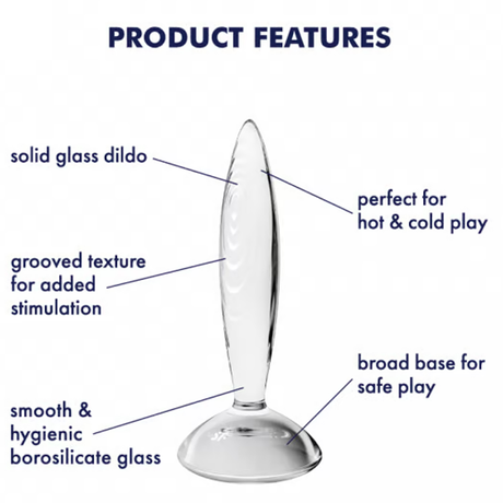 Satisfyer Sparkling Crystal Glass Anal Plug, 21 cm - SF5672