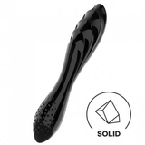 Satisfyer Dazzling Crystal Glass Dildo, Black - SF5924