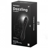 Satisfyer Dazzling Crystal Glass Dildo, Black - SF5924