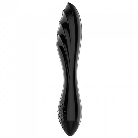 Satisfyer Dazzling Crystal Glass Dildo, Black - SF5924