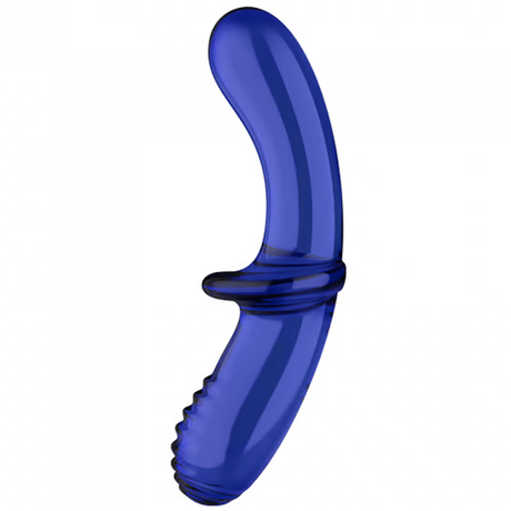 Satisfyer Double Crystal Borosilicate Glass Dildo — Light Blue - SF5931