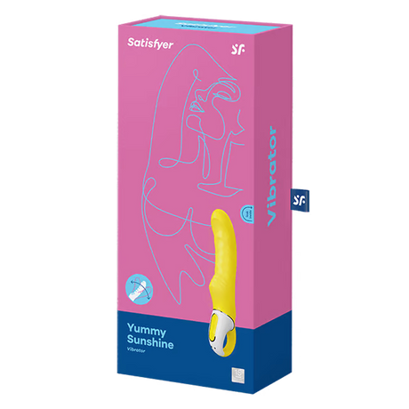 Satisfyer Yummy Sunshine Curved Silicone Vibrator, Yellow - SAT-YMMYSNSHNEV