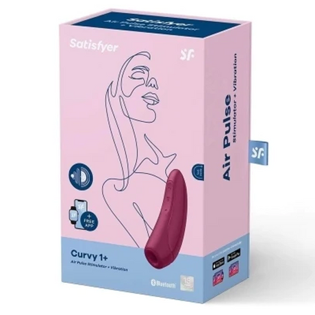 Satisfyer Curvy 1+ Clitoral Stimulator — Rose Red - J2018-U80-3