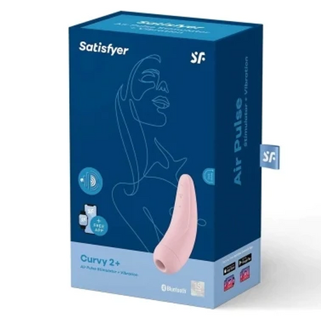 Satisfyer Curvy 2+ Pressure-Wave Clitoral Vibrator — Rose - J2018-U81-3