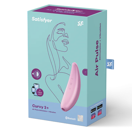 Satisfyer Curvy 3+ Clitoral Stimulator — Pink - SF7526