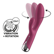 Satisfyer Spinning Rabbit 1 — Red Rotating Rabbit Vibrator - SF8727