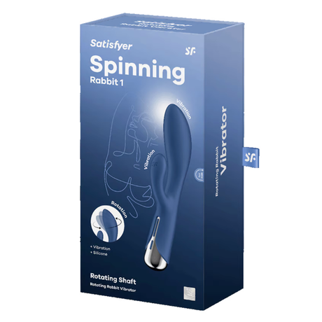 Satisfyer Spinning Rabbit 1 Rotating Rabbit Vibrator, Blue - SF8734