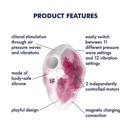 Satisfyer Cloud Dancer Clitoral Vibrator — Red - SF9687