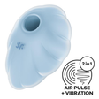 Satisfyer Cloud Dancer Clitoral Air Pulse Vibrator, Blue - SF9700