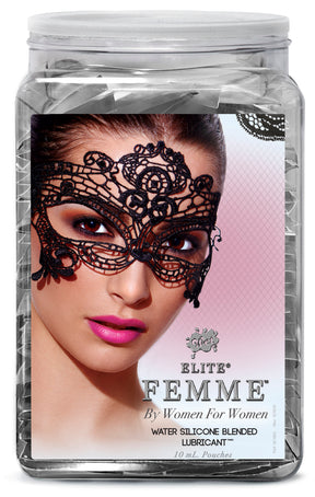 Wet Elite Femme Water-Silicone Lubricant Pouches, .33 fl oz, 144 Count - WT20778