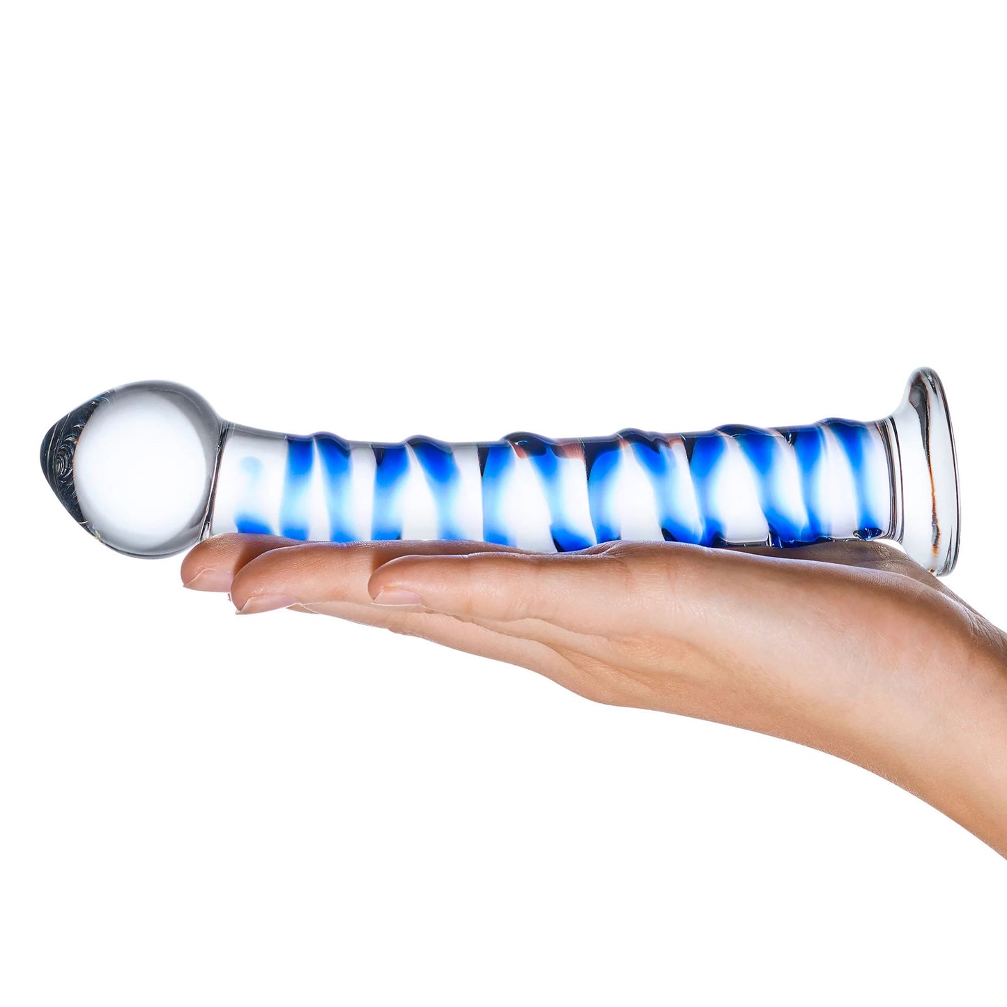 Blue Spiral Glass Dildo by Last Lixxx