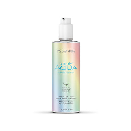 Wicked Simply Aqua Special Edition Water-Based Lubricant, 4 oz - WS-91500