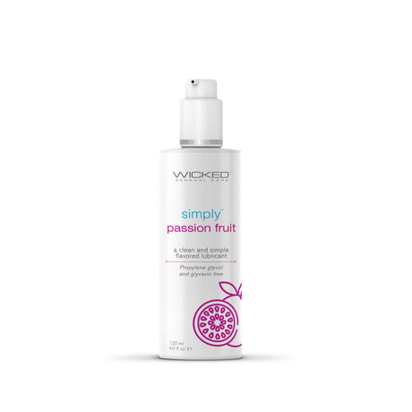 Wicked Simply Aqua Passion Fruit Water-Based Lube, 4 oz - WK654