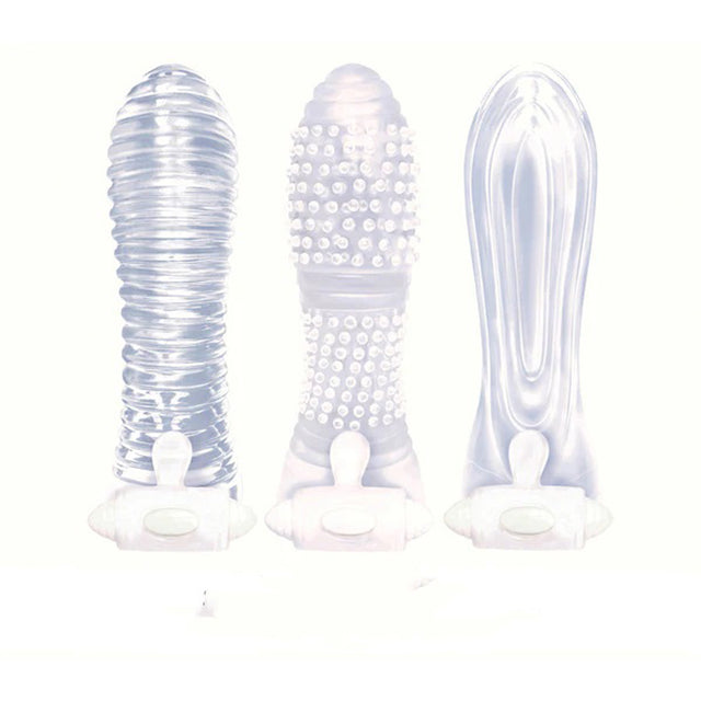 "Icon Brands - Vibrating Sextenders 3-Pack - Clear IC2511"