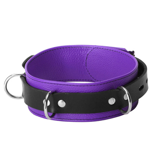 Strict Leather Deluxe Locking Collar - and Black by Strict Leather