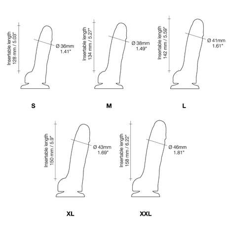 STRAP-ON-ME Sliding Skin Realistic Dildo — L, Vanilla, 19cm - SM6398