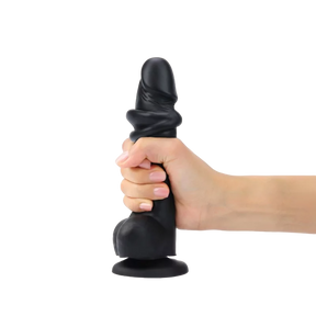 STRAP-ON-ME Sliding Skin Realistic Dildo, XXL Black (Liquid Silicone) - SM6961