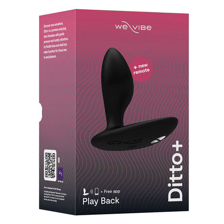 We-Vibe We‑Vibe Ditto+ Anal Plug — Satin Black - WE6843