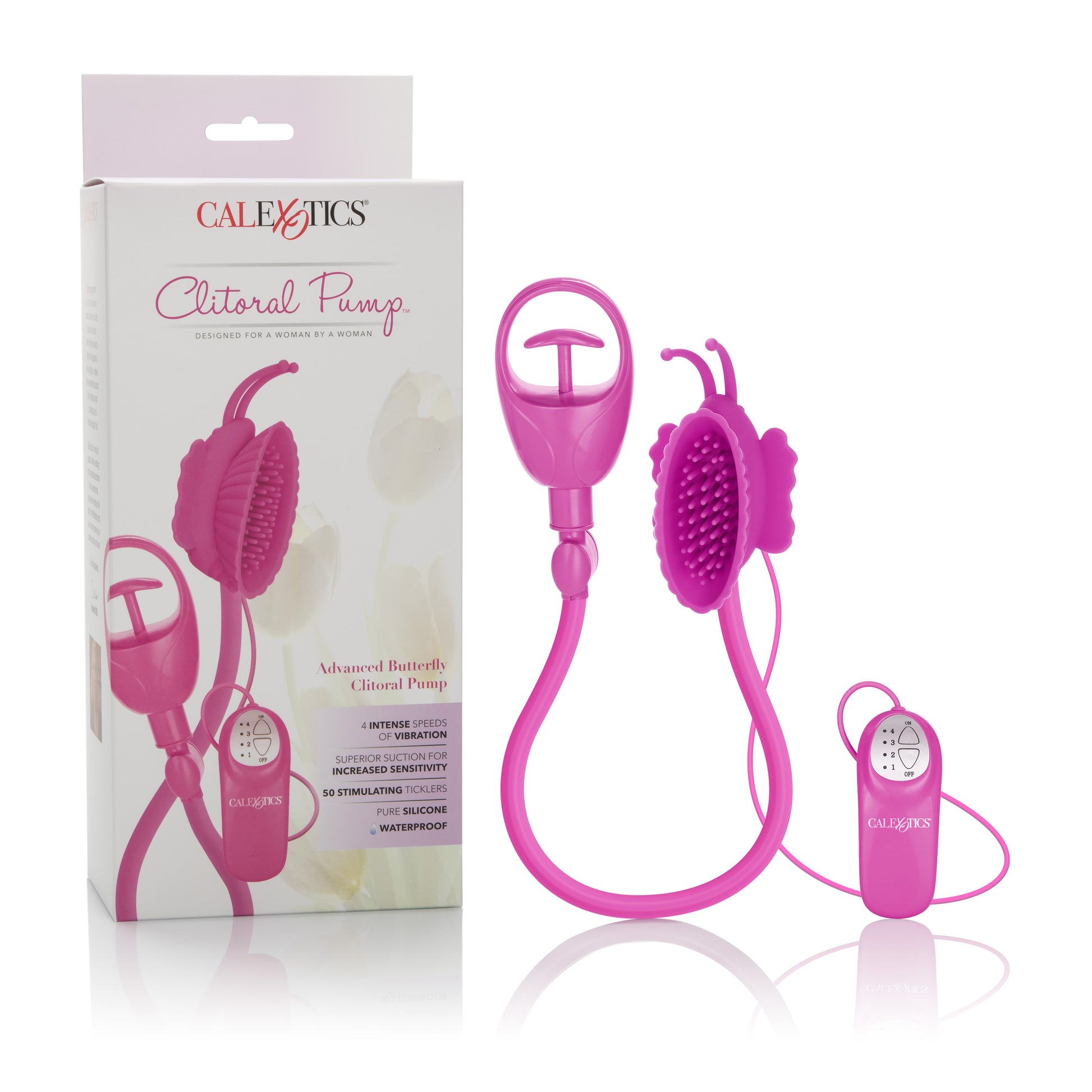 Advanced Butterfly Clitorial Pump - Pink by CalExotics