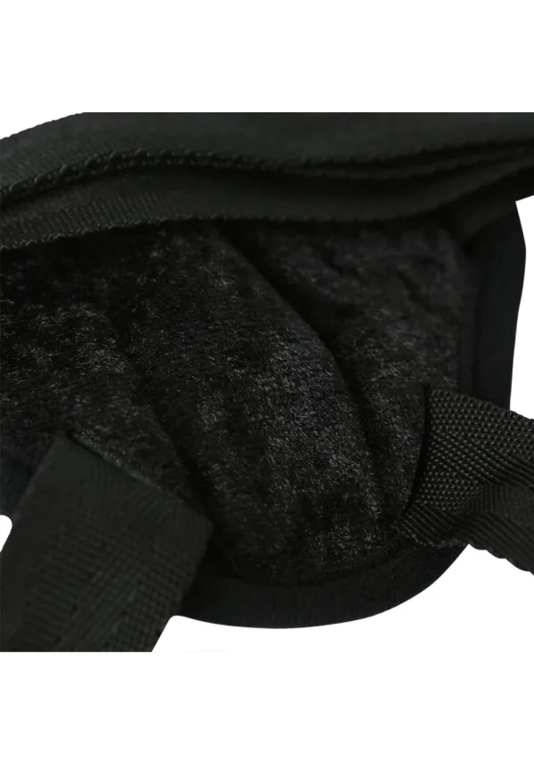 Sportsheets Velvet Vibrating Strap-On Harness, Black - SS690-01