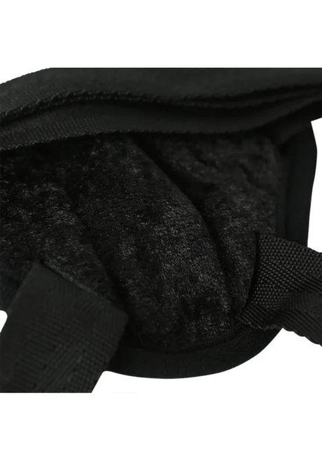 Sportsheets Velvet Vibrating Strap-On Harness, Black - SS690-01