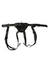 Sportsheets Velvet Vibrating Strap-On Harness, Black - SS690-01