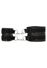Sportsheets Thigh and Wrist Cuffs Set — Neoprene Black - SS420-02