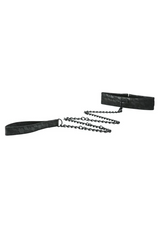 Sportsheets Sinc Lace Padded Collar & 30" Leash — Black - SS520-03