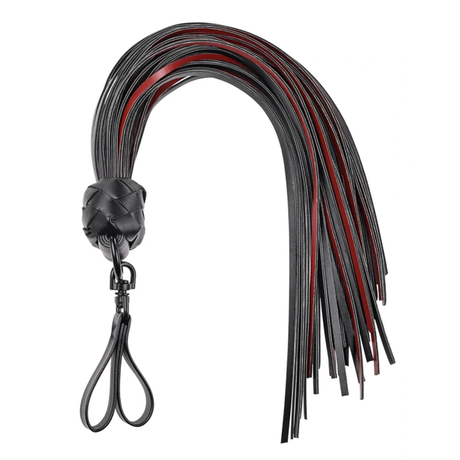 Sportsheets Saffron Finger Flogger with 40 Red Faux-Leather Falls - SS48022
