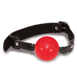 Sex & Mischief Solid Red Ball Gag — 2" Soft Rubber Ball, 26" Strap - SS100-24