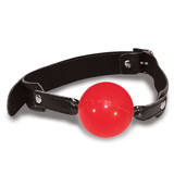 Sex & Mischief Solid Red Ball Gag — 2" Soft Rubber Ball, 26" Strap - SS100-24