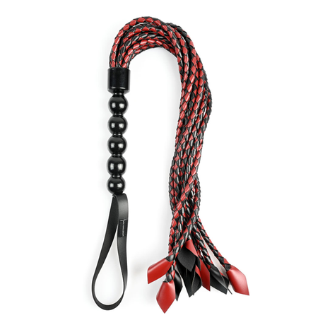 Sportsheets Saffron Braided Flogger — 24-inch Vegan Leather - SS480-38