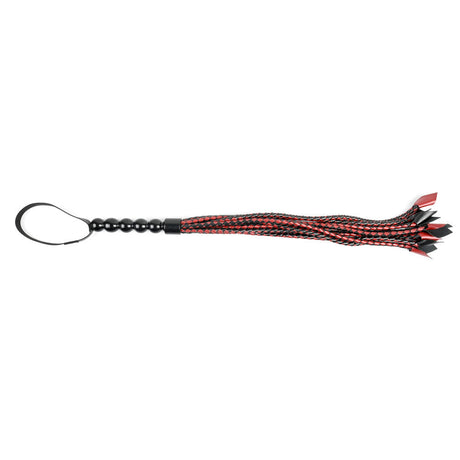 Sportsheets Saffron Braided Flogger — 24-inch Vegan Leather - SS480-38