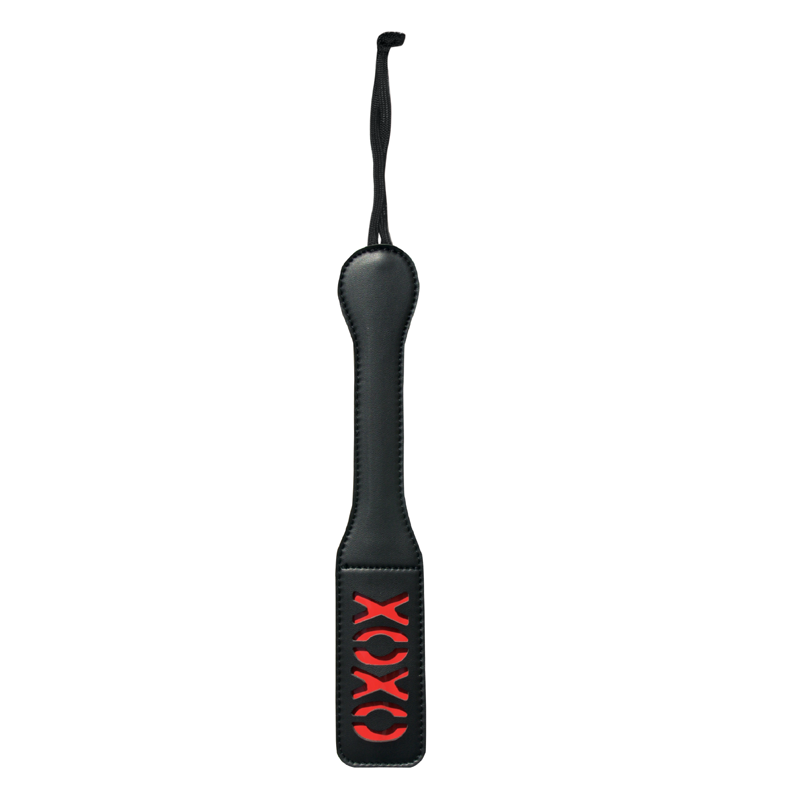 Sex & Mischief XOXO Paddle — Black, 12-inch - SS100-63