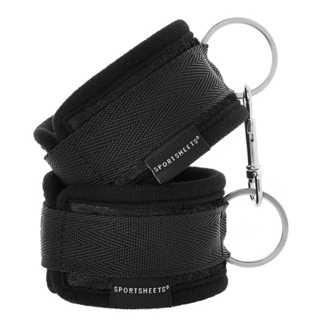 Sportsheets Soft Wrist Cuffs — Black, Lined Restraints - SS930-65