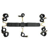 Sportsheets Under-the-Bed Restraint Set — Special Edition (6-Strap, Black) - SS021-01