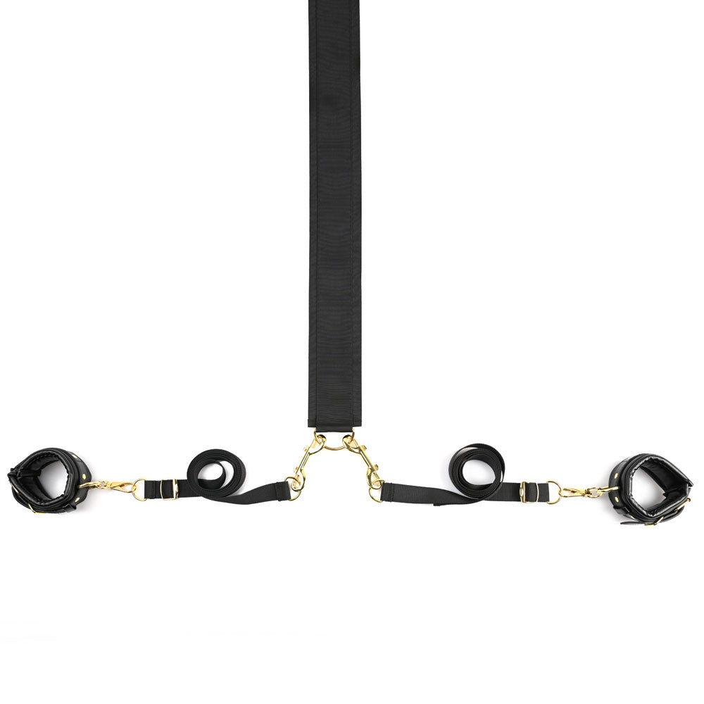 Sportsheets Under-the-Bed Restraint Set — Special Edition (6-Strap, Black) - SS021-01