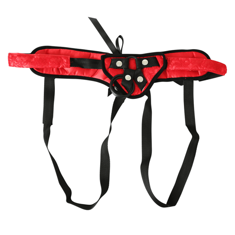 Sportsheets Sunrise Lace Corsette Strap-On Harness, Red - SS691-03