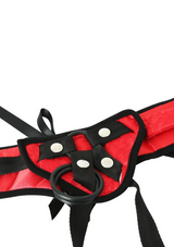 Sportsheets Sunrise Lace Corsette Strap-On Harness, Red - SS691-03