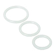 Trinity Men Silicone Cock Ring Set — 3 Sizes, Clear - TV-SP130-CLR